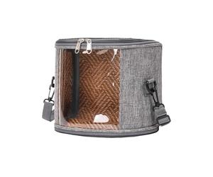 Sac De Transport Pour Animaux 23 x 13 x 19 cm - Pochette En Portable Avec Fenêtre Transparente - Cage Légère Respirante Pour Hamster Oiseau Lézard Lapin Chiot Voyage Exté-