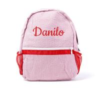 Sac En Personnalisé Avec Nom Brodé, Sac à Dos D'école Personnalisé Pour Enfant,Sac à Dos Personnalisé Avec Votre Propre Textes,Cadeau Anniversaire, école (Red,Name)