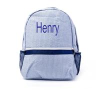 Sac En Personnalisé Avec Nom Brodé, Sac à Dos D'école Personnalisé Pour Enfant,Sac à Dos Personnalisé Avec Votre Propre Textes,Cadeau Anniversaire, école (Blue,Name)
