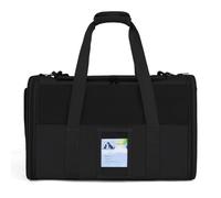 Sac Transport Chat Portable et respirant, Ouverture Large et Conception ergonomique pour un accès facile, Multimodalité de Port sécurité renforcée (Noir)