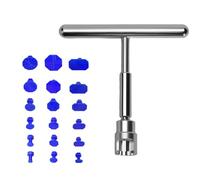 Saca bollos de chapa coche dent repair kit herramientas extractor tipo T +18 arandelas de extracción extractor de abolladuras de coche diseñado específicamente para el tratamiento de depresiones finas