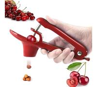 Saca Huesos de Cerezas, Deshuesador de Cerezas, Ddeshuesador de Cerezas y Aceitunas con Copa del Soporte de Silicona Suave y Polo de Acero Inoxidable, para Hacer Mermeladas y Gelatina