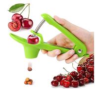 Saca Huesos de Cerezas, Deshuesador de Cerezas, Ddeshuesador de Cerezas y Aceitunas con Copa del Soporte de Silicona Suave y Polo de Acero Inoxidable, para Hacer Mermeladas y Gelatina