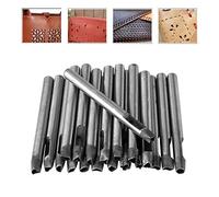 Sacabocados hueco 20 piezas, para manualidades en cuero y tela, juego de perforadores profesionales para cinturones bolsos flores artesanales y paquetes, for artesanos costureros y diseñadores