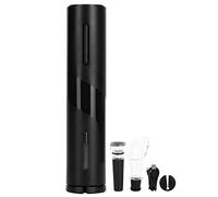 Sacacorchos abridor de botellas de vino eléctrico USB 4 en 1 con juego de tapón de vacío cortador de lámina de vertedor