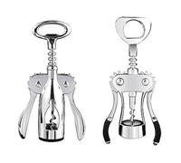 Sacacorchos de doble palanca, juego de abridor de botellas de vino y cerveza de aleación de zinc, extractor de corcho manual para vino tinto, herramienta de barra multifuncional para uso doméstico