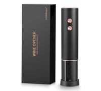 Sacacorchos Eléctrico Abridor de Botellas de Vino Automático Profesional Abrebotellas para Amantes del Vino Regalo de Lujo (Oro, Abridor con Cortacápsulas, Caja de Regalo, Recargable)