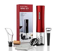 Sacacorchos Eléctrico, Automáticos de Abridor de Vino que Funcionan con Pilas con Cortador de Papel de Aluminio, Tapones de Vacío, Vertedor, Sacacorchos Automático Reutilizable para Amantes del Vino