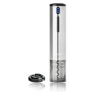 Sacacorchos eléctrico recargable Qpractiko, acero inoxidable plata, abre hasta 70 botellas, batería de litio, luz LED, corta cápsulas y cargador USB incluidos