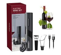 Sacacorchos Eléctrico, USB Recargable Automático Abridor de Botellas de Vino con Cortador de Papel, Vertedor, Tapón de Vacío, Profesional Abrelatas de Vino Set para Fiestas, cenas y Bodas