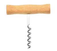 Sacacorchos Estilo T, Sacacorchos Estilo T Abridor de botellas de vino en forma de T con mango de madera, Abrebotellas de vino de acero inoxidable, Clásico Lindo sacacorchos de ala de vino estilo T