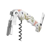 Sacacorchos Profesional Dos Tiempos Retro de Acero Inoxidable con Espiral Antiadherente, Estampado Sailing