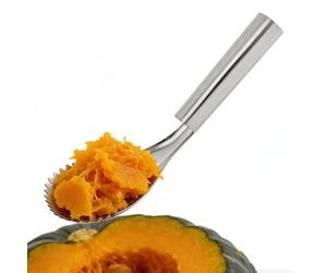 Sacador de Calabaza | Removedor de Corazón con Cuchara Serrada Manual en Acero Inoxidable | Cuchara Cortadora Para Tallar,Para Frutas Verduras Calabazas Vegetales Melón Hami Y Papaya Cocina Hogar
