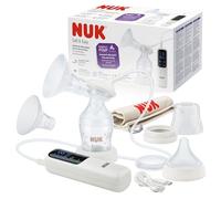 Sacaleches eléctrico Soft & Easy de NUK | Copas suaves 100% de silicona | Pequeño, ligero y silencioso | Batería recargable para viajar | Copas de 24 y 27 mm | 1 biberón Perfect Match