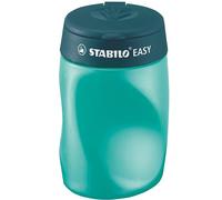 Sacapuntas con depósito STABILO EASYsharpener - Afina 3 diámetros - Color petróleo - Modelo para zurdos