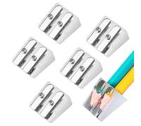 Sacapuntas De 5 Piezas Con Sacapuntas De Doble Orificio, Sacapuntas, Sacapuntas De Dibujo, Sacapuntas De Metal, Mini Sacapuntas, Accesorios De Papelería Para Estudiantes