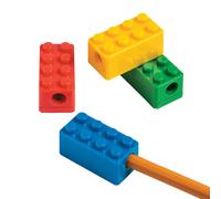 Sacapuntas de bloque de ladrillo - Regalos de fiesta, material escolar y material de oficina para profesores - 12 piezas