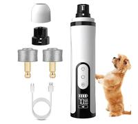 Sacapuntas de uñas para perros - sacapuntas de uñas cuidado de cachorros con doble luz LED | Dispositivo Eléctrico De Cuidado de Uñas De 3 Velocidades Para Medios Pequeños y Perros