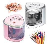 Sacapuntas eléctricas, 2 piezas, doble orificio para 6-8 mm y 9-12 mm, sacapuntas universales eléctricos para niños, sacapuntas universales eléctricos, sacapuntas eléctricas para