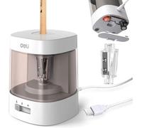 Sacapuntas eléctrico, 3 ajustes de afilado, batería o fuente de alimentación USB de 2 A, 5.000 veces para hoja de acero de tungsteno, lápices de 6 a 8 mm de diámetro, forma encantadora, regalo para