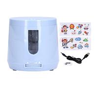 Sacapuntas eléctrico con batería, alimentado por USB, espesor ajustable, pequeño sacapuntas automático para niños, silicona ABS, 7,5x7,5 cm (Azul ateniense)