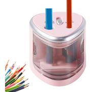 Sacapuntas eléctrico para niños, batería afiladora, doble orificio, resistente, automático, inalámbrico con gran recipiente para oficina en casa