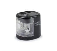 Sacapuntas eléctrico Rapesco PS12-USB Negro/Transparente Batería/USB