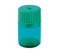 Sacapuntas M+R de plástico redondo de un uso con depósito