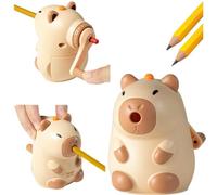 Sacapuntas Manual con Forma De Capibara, Cortador De Lápices, Sacapuntas De Mesa para Oficina, Escuela, Suministros De Papelería