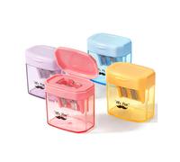 Sacapuntas manual Mr. Pen, paquete de 4, de doble agujero y de colores, de mano