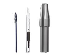 Sacapuntas para lápiz labial - herramienta de afilado para lápices cosméticos - lápiz cosmético sacapuntas con pincel de cejas y recortador de cejas, mujeres principiantes arte de belleza salón casero