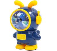 Sacapuntas para niños, 3 engranajes, Space Rabbit, manivela, sacapuntas, Manual inferior antideslizante, bonito para el hogar y la escuela