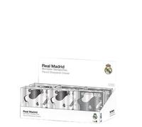 Sacapuntas personaje Real Madrid diseño infantil oficial del club con depósito - Sacapuntas Real Madrid Accesorio escolar divertido y práctico ideal para lápices de uso diario con estilo blanco