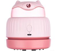 Sacapuntas portátil de doble propósito y aspiradora con potente succión y largo tiempo de funcionamiento con una sola carga (rosa)