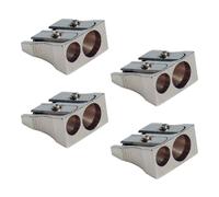 Sacapuntas Q-Connect Metálico de 2 Usos en Forma de Cuña Pack de 4