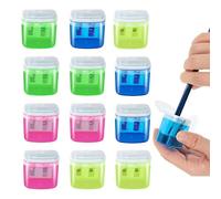 Sacapuntas - Sacapuntas Manual De 2 Orificios Para El Aula, Accesorio De Papelería Portátil, Contenedor De Virutas De Madera, Agarre Ergonómico | Herramienta De Estudio Duradera Para Niños, Adultos, N