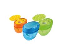 Sacapuntas triple, sacapuntas doble, lápices, lápices de colores y lápices de colores jumbo (8+11+16 mm), colores surtidos (azul, verde, naranja)
