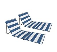 SACAR Colchoneta acolchada y plegable con respaldo reclinable - Tumbona compacta con correa - Ideal para playa, camping, lago y jardín (2)