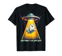 Sacar el Esponjoso Gato Esponjoso alienígena ovni Humor Galaxia Camiseta