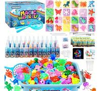 SACBRZZ Magic Water Elf, 71PCS Aqua Gelz Set,Mágico 3D DIY Kit De Gel De Agua Para Niños, Con 24 Colores Y 24 Animales Marinos Moldes, Manualidades Niños Para De 3 Años En Adelante