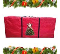 Sacca Per Albero Di Natale - Borsa Porta Albero Natalizio Grande | Borsa Rossa Organizzatrice Per Ghirlande E Decorazioni | Soffitta, Seminterrato, Sottoletto