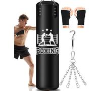 Sacco da Boxe per Adulti Appendere, Non Riempiti Sacchi da Boxe 120cm per Kickboxing Muay Thai Karate Judo Taekwondo MMA Punching Bag