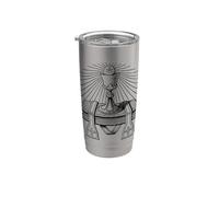 Sacerdocio Católico Eucaristía Cáliz Robó Arte Lineal Vaso térmico de acero inoxidable de doble pared