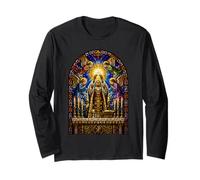 Sacerdote Elevando Anfitrión Catedral Gótica Mosaico Arte Fe Manga Larga