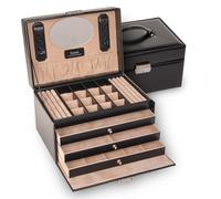 Sacher - joyero Lena/Negro, piel/Fabricado en Alemania.