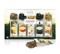 SACHETS INDIVIDUELS Tea Forté Coffret dégustation de thé en vrac, Boîte à assortiment de thé, 15 sachets individuels - thé vert, tisane, thé noir