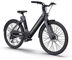 SachsenRAD xBird Urban City Bike C6F Connect - Bicicleta eléctrica con aplicación antirrobo (pantalla LCD integrada y luces LED homologadas para 150-180 cm), color gris claro