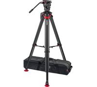 Sachtler Sistema Activo 8T Flowtech75 MS (S2068T-FTMS) | Tecnología SpeedLevel con 12 kg de carga útil y patas de fibra de carbono para documentación, informes de noticias y
