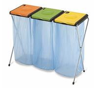 Sack Holder 3 Comp RECYC Bin ORG/GRN/YLW