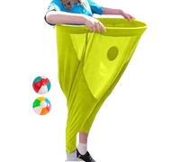 Sack Race Bags, Giant Stretch Race Pants Set, Hopping Game with Bouncy Balls, Party Activity for Lawn Carnival Reunions, Outdoor Playground Fun for School Festival Birthday Events, Yellow